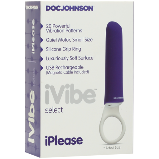 IVIBE SELECT IPLEASE W SILICONE GRIP RING PURPLE/WHIT details