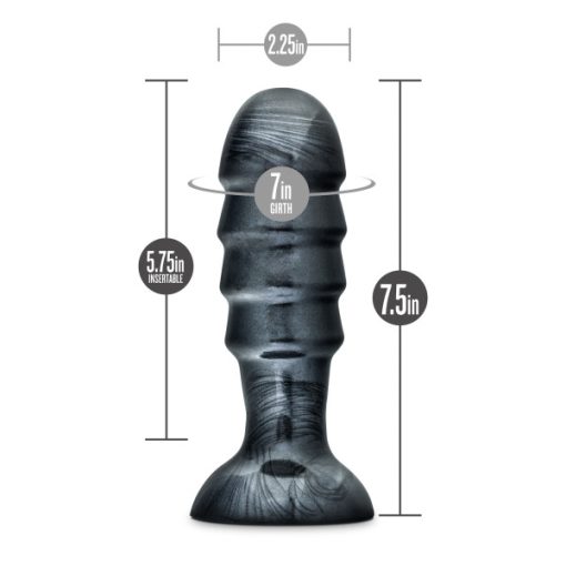 Jet bruiser carbon metallic black butt plug 3
