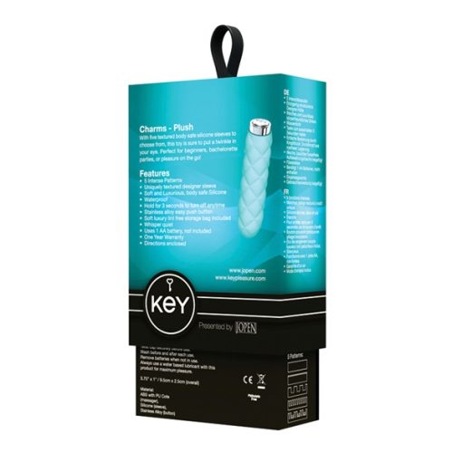 KEY BY JOPEN CHARMS PLUSH ROBIN EGG BLUE details