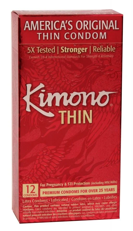 KIMONO LUBRICATED CONDOM 12 PK back