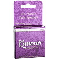 Kimono Microthin Large Latex Condoms 3 Pack