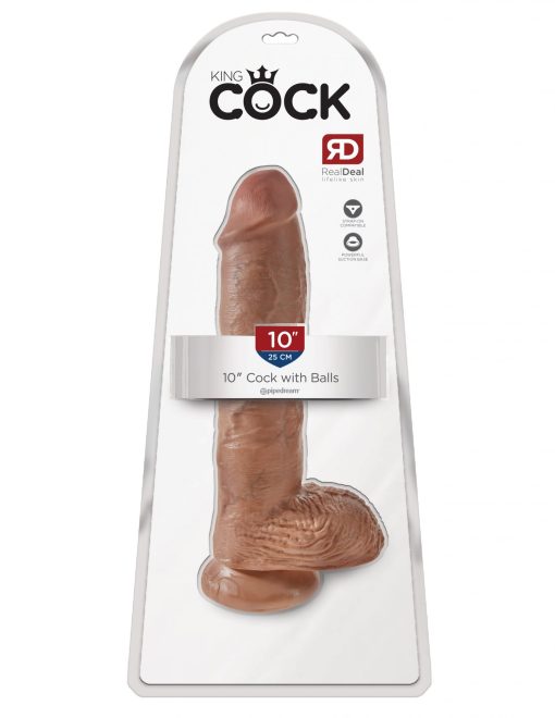 KING COCK 10 COCK W/BALLS TAN " 2