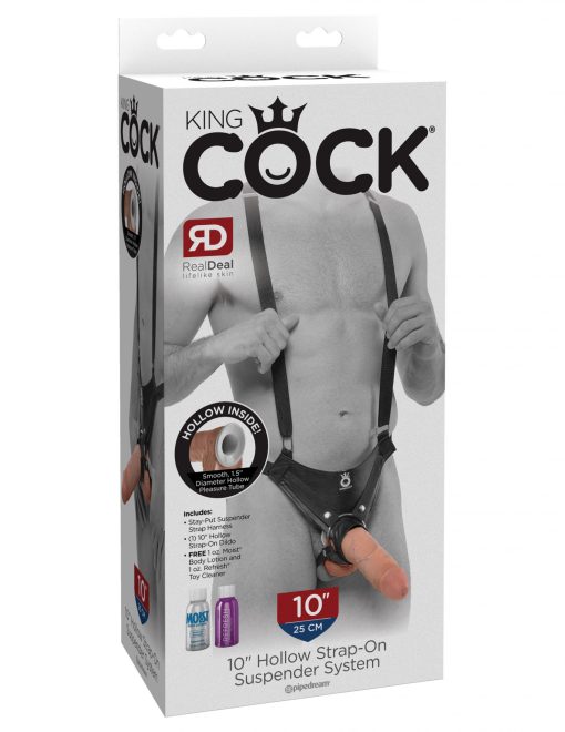 KING COCK 10 HOLLOW STRAP ON SUSPENDER SYSTEM FLESH " 3