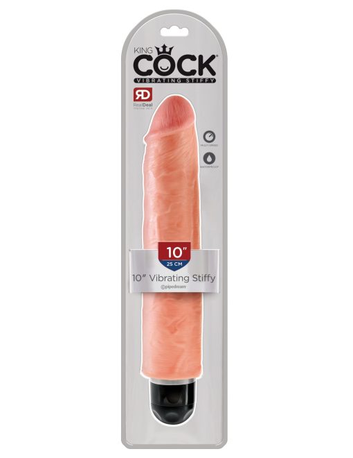 KING COCK 10 VIBRATING STIFFY BEIGE " details