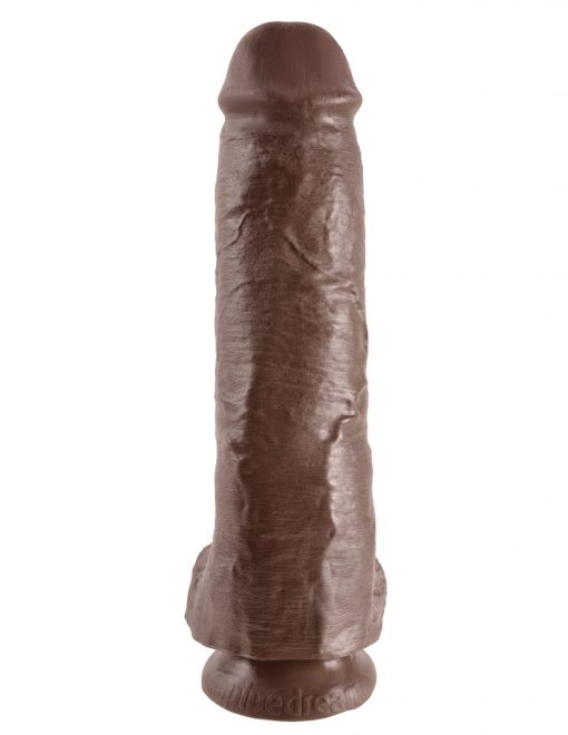 KING COCK 11IN COCK W/BALLS BROWN male Q