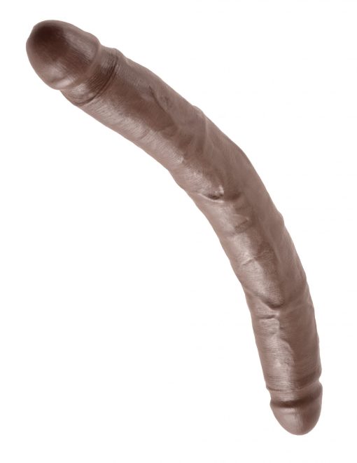 KING COCK 12IN SLIM DOUBLE DILDO BROWN back