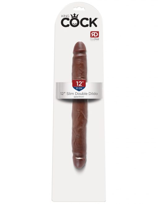 King cock 12in slim double dildo brown details