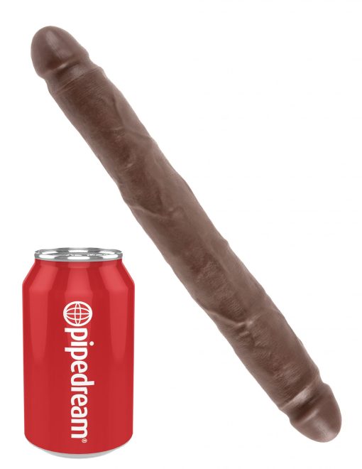 KING COCK 12IN SLIM DOUBLE DILDO BROWN main