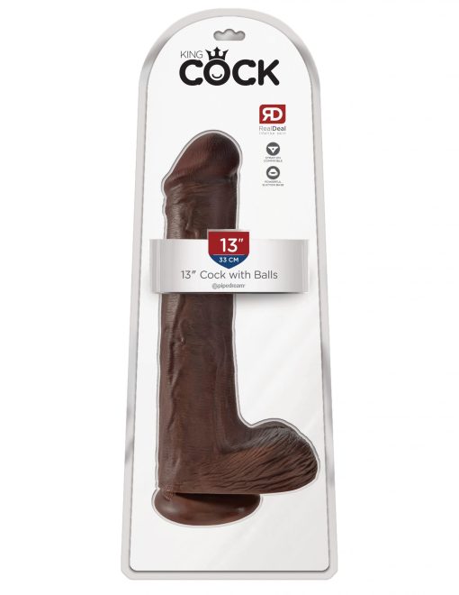 KING COCK 13 COCK W/BALLS BROWN " 2