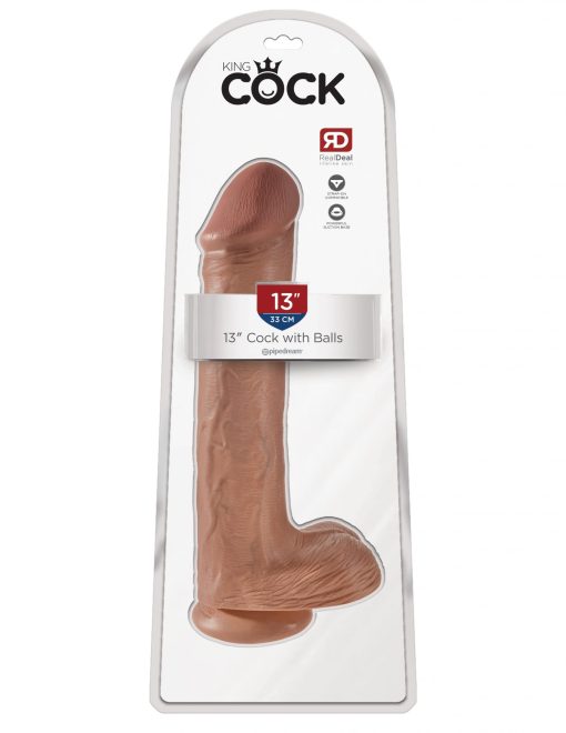 KING COCK 13 COCK W/BALLS TAN " 2