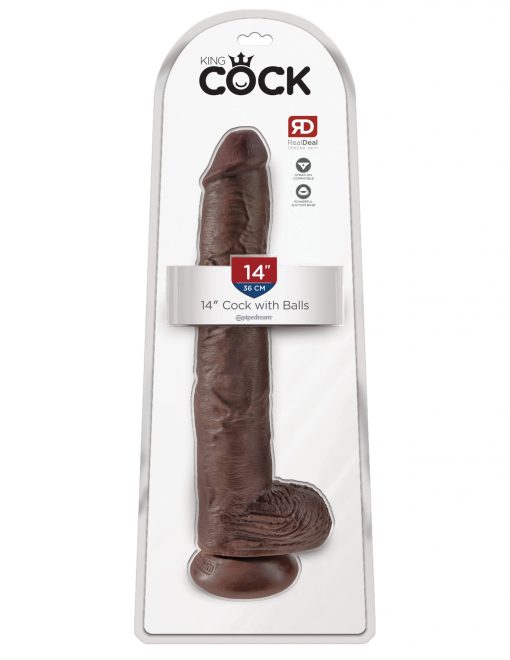 KING COCK 14 COCK W/BALLS BROWN " 2