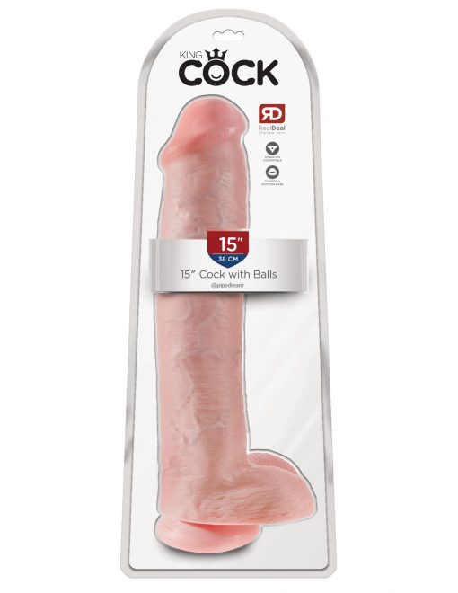 KING COCK 15 COCK W/BALLS FLESH " 2