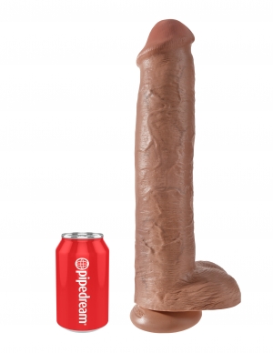 KING COCK 15 COCK W/BALLS TAN " male Q