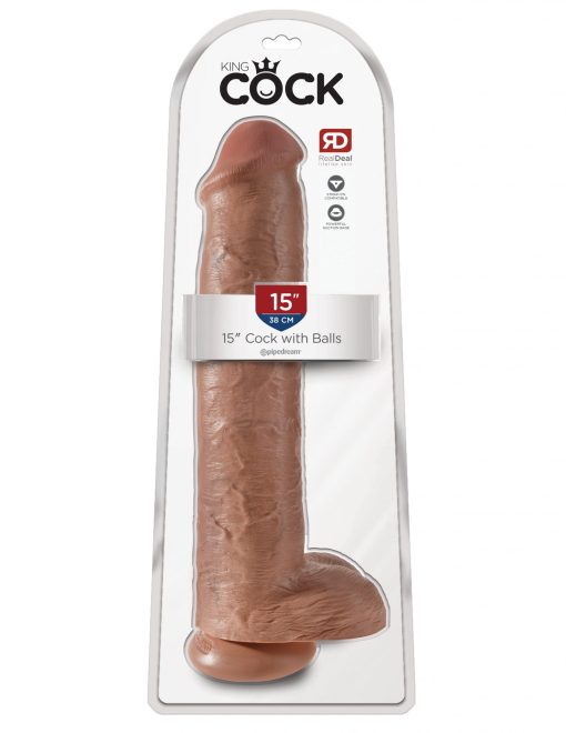 KING COCK 15 COCK W/BALLS TAN " 2