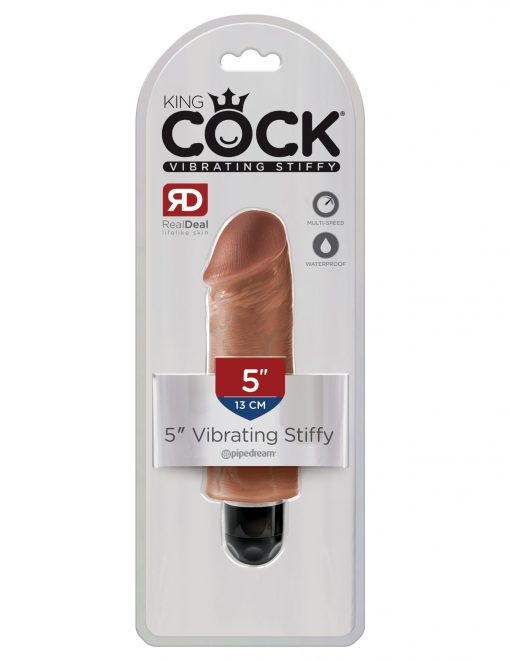 KING COCK 5 VIBRATING STIFFY TAN " details