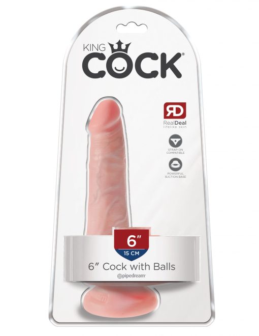 KING COCK 6 COCK W/BALLS FLESH " 2