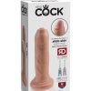 KING COCK 6 UNCUT BEIGE DILDO " male Q