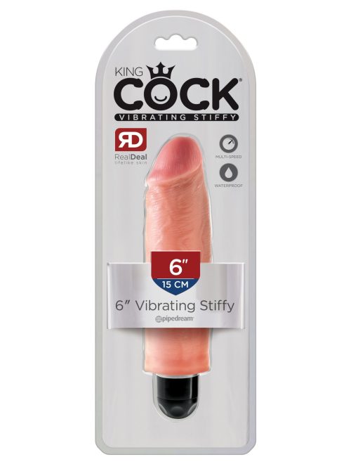 KING COCK 6 VIBRATING STIFFY BEIGE " details