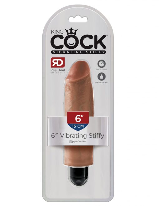 KING COCK 6 VIBRATING STIFFY TAN " details