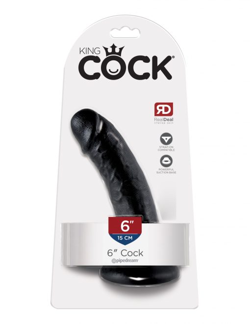 KING COCK 6IN COCK BLACK male Q