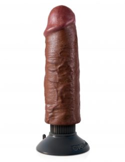 KING COCK 6IN COCK BROWN VIBRATING main