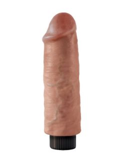 KING COCK 6IN VIBRATING TAN main