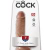 KING COCK 7 COCK W/BALLS TAN " 2