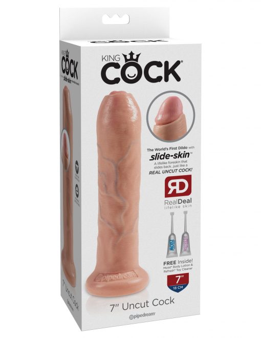 KING COCK 7 UNCUT FLESH " male Q