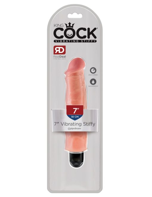 KING COCK 7 VIBRATING STIFFY BEIGE " details