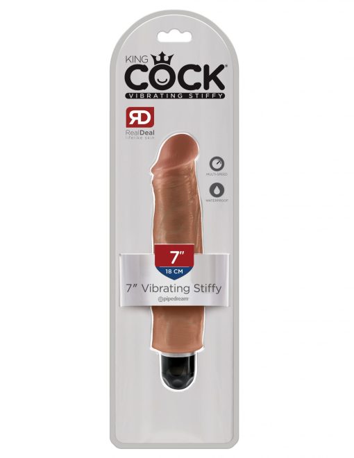 KING COCK 7 VIBRATING STIFFY TAN " details