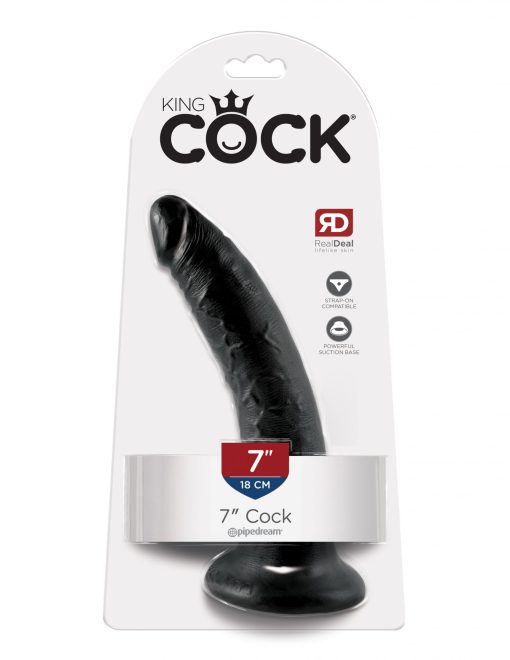 KING COCK 7IN COCK BLACK male Q