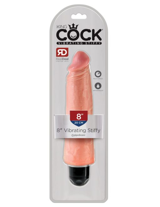 KING COCK 8 VIBRATING STIFFY BEIGE " details