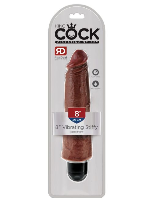 KING COCK 8 VIBRATING STIFFY BROWN " back