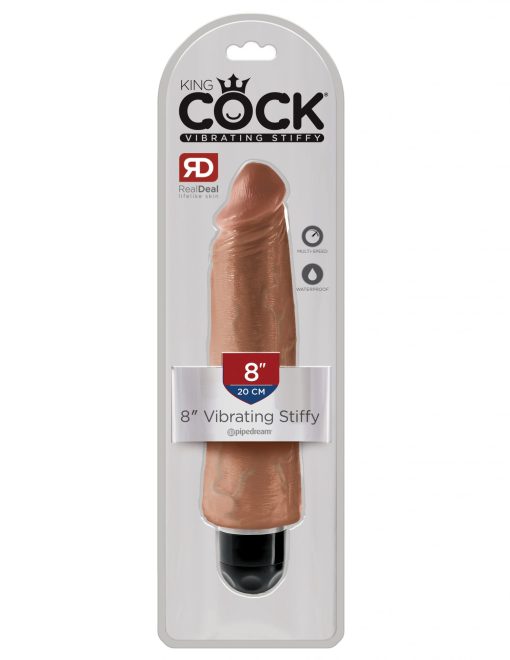 KING COCK 8 VIBRATING STIFFY TAN " details