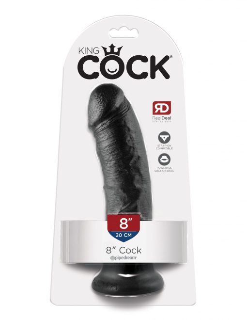 KING COCK 8IN COCK BLACK details