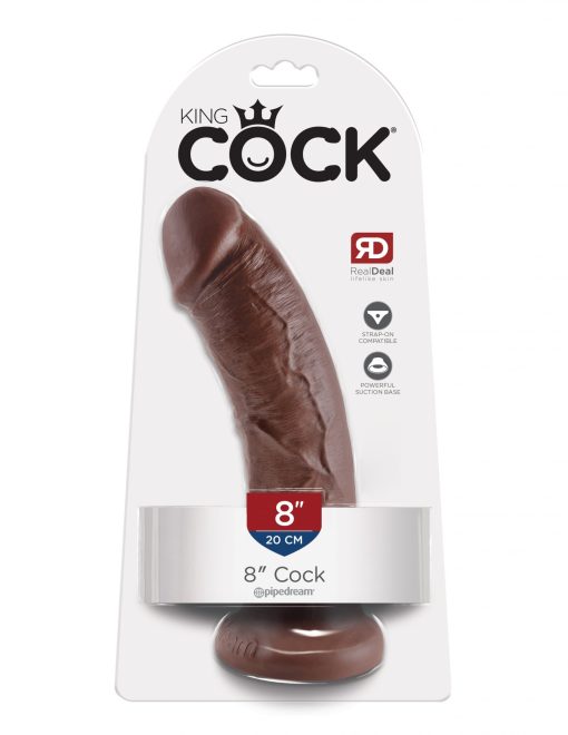 KING COCK 8IN COCK BROWN back
