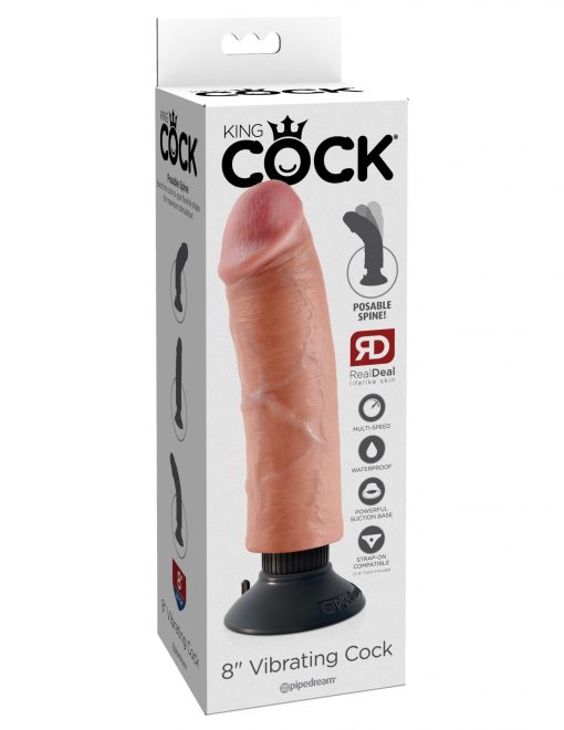 KING COCK 8IN COCK FLESH VIBRATING 3