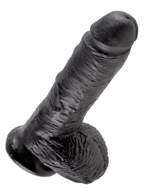 KING COCK 8IN COCK W/BALLS BLACK back