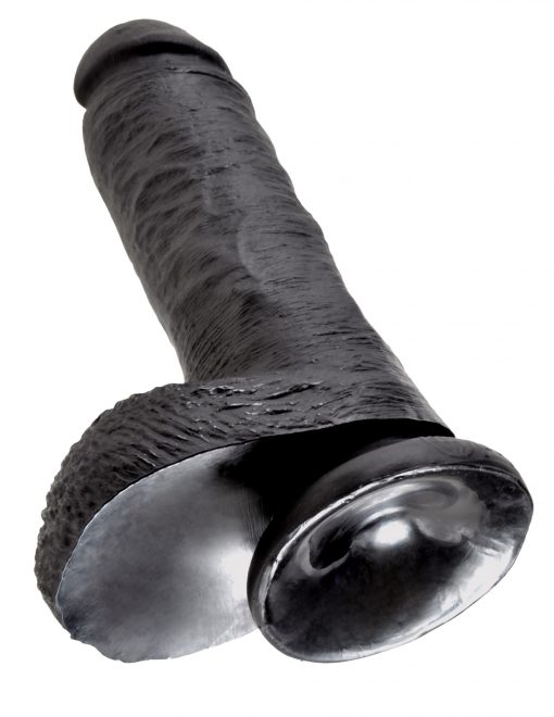 KING COCK 8IN COCK W/BALLS BLACK details