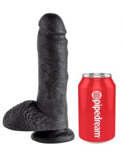 KING COCK 8IN COCK W/BALLS BLACK main