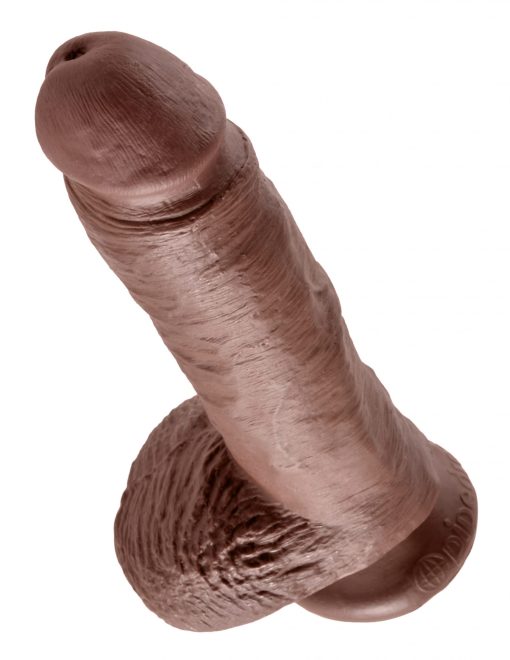 KING COCK 8IN COCK W/BALLS BROWN back