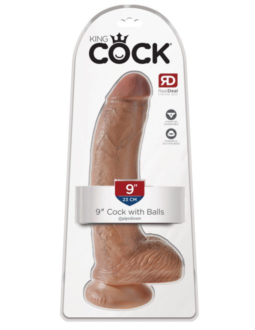 KING COCK 9 COCK W/BALLS TAN " 2