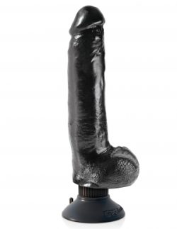 KING COCK 9 IN COCK W/BALLS BLACK VIBRATING main