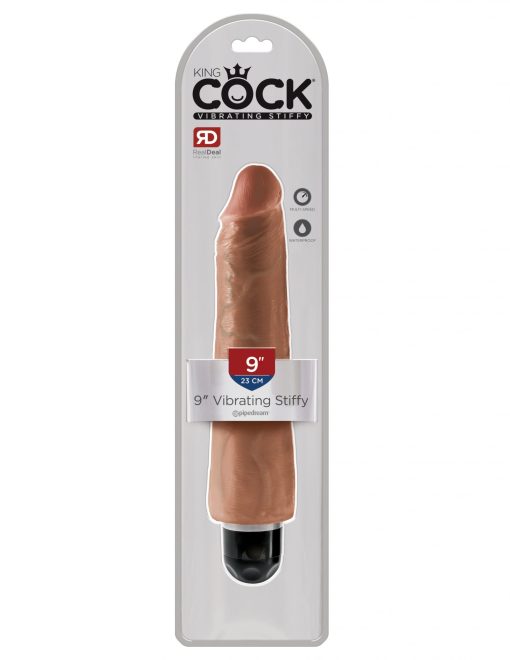 KING COCK 9 VIBRATING STIFFY TAN " details