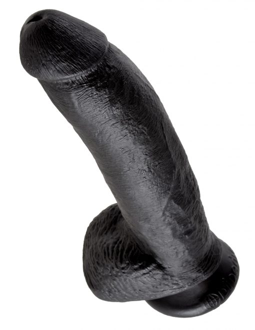 KING COCK 9IN COCK W/BALLS BLACK details