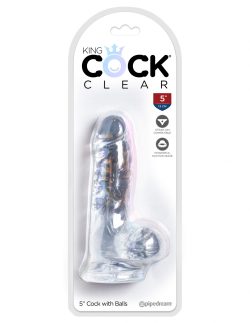 KING COCK CLEAR 5 IN COCK W/ BALLS main