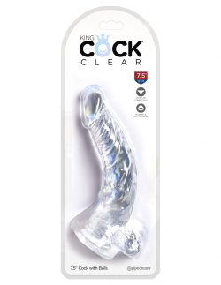 KING COCK CLEAR 7.5 IN COCK W/ BALLS main