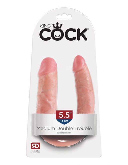 KING COCK DOUBLE TROUBLE MEDIUM FLESH 2