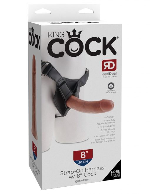 KING COCK STRAP ON HARNESS W/ 8COCK TAN " 3
