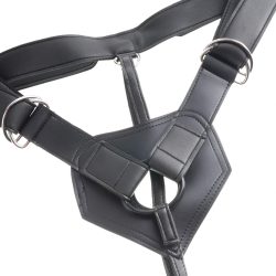 King Cock Strap On Harness 8 inches Dildo Beige